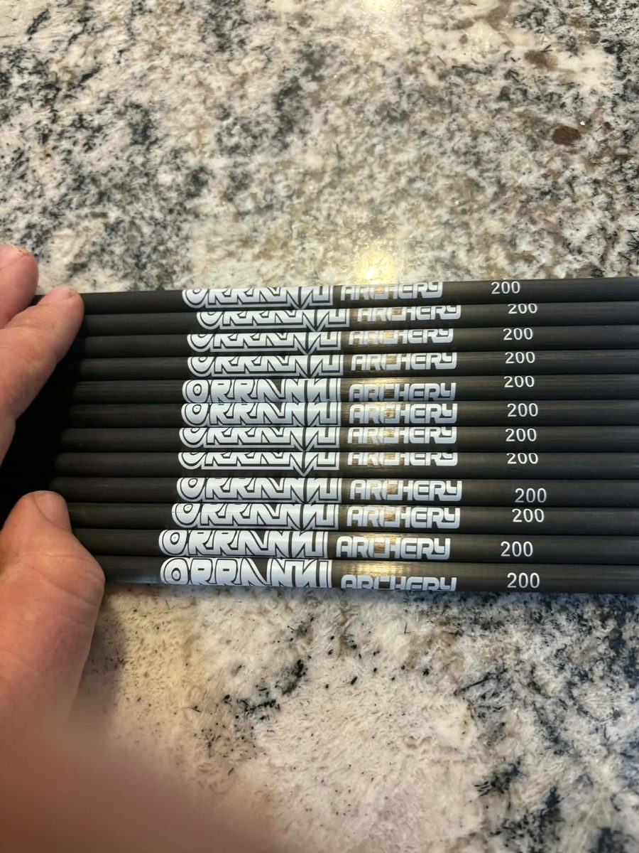 Bundled Orranni-printed carbon shafts